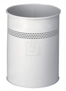 Durable Kosz na śmieci okrągły metalowy 15l perforacja 30mm szary - Kosze biurowe - miniaturka - grafika 2