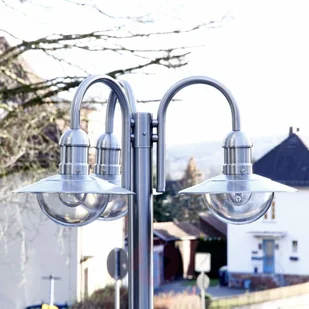 Lampenwelt Latarnia DAMION ze stali szlachetnej, 3-pkt - Lampy ogrodowe - miniaturka - grafika 5