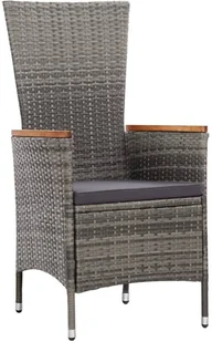 vidaXL 9 częściowy zestaw mebli ogrodowych z poduszkami polirattan szary 46041 46041 - Meble ogrodowe - miniaturka - grafika 8