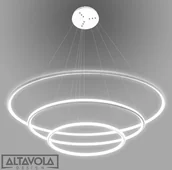 Lampy sufitowe - Altavola Design Lampa wisząca LAMPA LEDOWE OKRĘGI NO 3 biała LC-011-AC14-R01-A-110W-WH - miniaturka - grafika 1