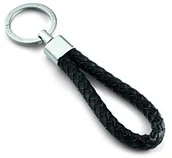 Breloki - Philippi Philippi - Sergio - szlachetny breloczek do kluczy z plecionej prawdziwej skóry w kolorze czarnym - w pudełku na prezent prosta elegancja - klasyk, rozmiar uniwersalny, 160001 160001 - miniaturka - grafika 1