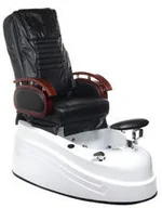 Fotele kosmetyczne - Beauty System Fotel do pedicure z masażem BR-2307 Czarny - miniaturka - grafika 1