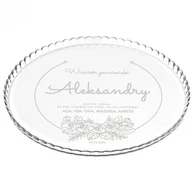 Tace i patery - Murrano Patera szklana bez nóżki grawer dla przyjaciółki na wieczór panieński PATR2-012 - miniaturka - grafika 1