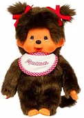 Śliniaki i fartuszki - BANDAI Bandai - Monchhichi - Plusz - Różowy i biały śliniak 20 cm - 25555 25555 - miniaturka - grafika 1
