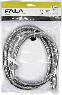 FALA WĄŻ PRYSZNICOWY 1,5M WZMOCNIONY PODWÓJNY SPLOT POLEROWANY 75645 - Węże prysznicowe - miniaturka - grafika 3