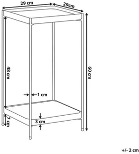 Beliani Stolik pomocniczy mały złoty ALSEA - Meblościanki - miniaturka - grafika 7