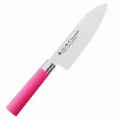 Noże kuchenne - Satake Macaron Pink Nóż Santoku 17 cm 807-265 - miniaturka - grafika 1