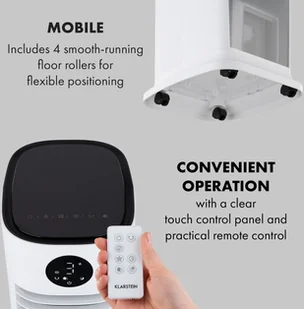 Klarstein Klarstein Skytower Grand Smart, klimatyzer, schładzacz powietrza, 80W, 480 m/h, 8 litrów, przenośny ACO4-SkytwerGrndSmW - Klimatory - miniaturka - grafika 10