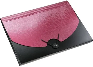 Titanum Teczka A4 z gumką i przegródkami bordowo-czarna - Szkolne artykuły papiernicze - miniaturka - grafika 2