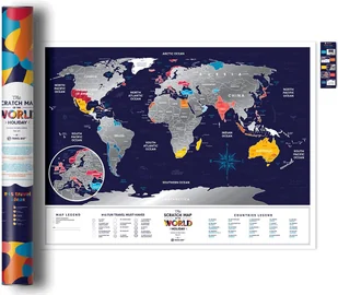 Mapa świata zdrapka Travel Map Holiday World 1Dea.me - Przybory szkolne - miniaturka - grafika 4