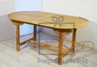 Stoły ogrodowe - Garthen Rozkładalny stół z drewna tekowego Garth owalny 170 - 230 cm - miniaturka - grafika 1