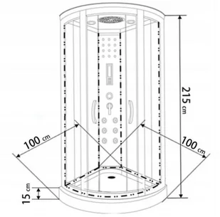 231 HYDAR KABINA PRYSZNICOWA Z HYDROMASAŻEM 100x100 23178213 78213-uniw - Kabiny prysznicowe - miniaturka - grafika 7