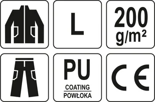 YATO KOMPLET PRZECIWDESZCZOWY DO CODZIENNEJ PRACY W DESZCZOWYCH WARUNKACH ROZ L YT-79712 - Odzież robocza - miniaturka - grafika 4