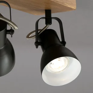 Briloner Spot sufitowy Arbo z drewnianym elementem, 2-pkt. - Lampy sufitowe - miniaturka - grafika 4