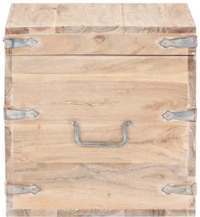 vidaXL Skrzynia, 40x40x40 cm, lite drewno akacjowe vidaXL - Pudła i pojemniki do przechowywania - miniaturka - grafika 18