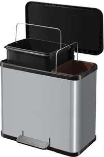 Hailo Kosz na śmieci Oko Duo Plus, rozmiar L, 17 L+9 srebrny Werk (0630-220) - Kosze na śmieci - miniaturka - grafika 7