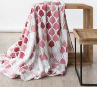 Koce - Eurofirany Koc KLOE biało-różowe łuski 200X220 347144 - miniaturka - grafika 1