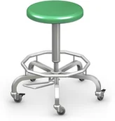 Meble i wyposażenie gabinetów medycznych - Ztm Tech-med TBG03/ND taboret lekarski ze stali kwasoodpornej na kółkach regulowany TB-03 (TB-03-100-ND-T_) - miniaturka - grafika 1