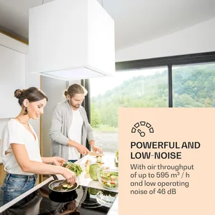 Klarstein Kronleuchter Smart CGCH3-Kronl-Sm-WH - Okapy kuchenne - miniaturka - grafika 2