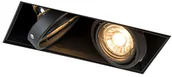 Lampy sufitowe - QAZQA Oprawa do wbudowania czarna regulowana bez ramki 2-źródła światła GU10 - Oneon - miniaturka - grafika 1
