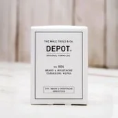 Kosmetyki i akcesoria do pielęgnacji brody - Depot Depot No 504 chusteczki do wąsów i brody 12szt - miniaturka - grafika 1