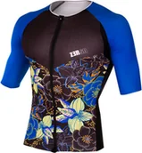 Bielizna sportowa męska - ZEROD koszulka triathlonowa RACER TT SINGLET KONA czarno-niebieska - miniaturka - grafika 1