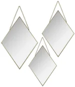 Lustra - Atmosphera Komplet 3 luster ozdobnych lustro romby lustra dekoracyjne lustra na ścianę lustro w ramie lustra wiszące nowoczesne lustra B07FQN1KBH - miniaturka - grafika 1