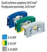 Kostki, złączki, wtyczki - Pawbol SP.Z O.O. Zacisk ochronny 2x35 szary - miniaturka - grafika 1