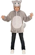 Stroje karnawałowe - WIDMANN Andreas 97469 kostium dziecięcy Kot z pluszu, kurtka z kapturem i maski, szary - miniaturka - grafika 1