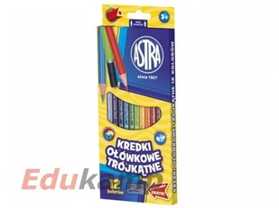Astra Kredki ołówkowe 12kol trójkątna VK6147 - Kredki, ołówki, pastele i pisaki - miniaturka - grafika 2