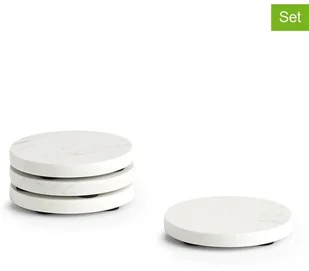 Zeller Podkładki (4 szt.) w kolorze białym pod szklanki - 9,5 cm 4003368245171 - Pozostałe akcesoria kuchenne Zeller Podkładki (4 szt.) w kolorze białym pod szklanki - 9,5 cm 4003368245171 - Pozostałe akcesoria kuchenne - miniaturka - grafika 1
