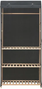 vidaXL vidaXL 3-poziomowa szafa na ubrania, szara, 79x40x170 cm, tkanina - Szafy - miniaturka - grafika 2