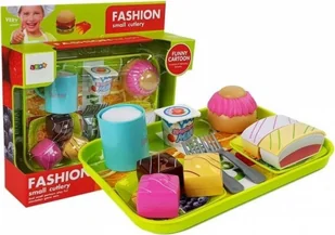 LEANToys Zestaw Jedzenia Deser Ciasto z Tacką - Zabawki AGD LEANToys Zestaw Jedzenia Deser Ciasto z Tacką - Zabawki AGD - miniaturka - grafika 2