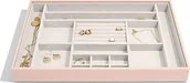 Pudełka i szkatułki - Stackers Pudełko na biżuterię 16 komorowe supersize Stackers jasnoróżowe 74398 - miniaturka - grafika 1
