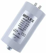 Akcesoria car audio - Miflex Kondensator rozruchowy kondensator silnika 150F 400 V 65 x 119 mm wtyczka; ; 150uF - miniaturka - grafika 1