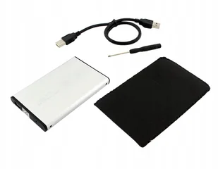 APTEL Obudowa dysku 2,5" USB SATA srebrna AK88A - Czytniki kart pamięci - miniaturka - grafika 3