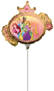 AMSCAN Balon foliowy do patyka Princess - 33 cm 4030802 - Urodziny dziecka - miniaturka - grafika 2