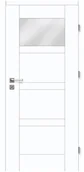 Drzwi wewnętrzne - Voster Skrzydło drzwiowe łazienkowe z podcięciem wentylacyjnym Capri Białe 70 prawe - miniaturka - grafika 1