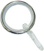 Akcesoria do wystroju okien - Kółka z wkładką i haczykiem KRETA 19 mm stal szlachetna, 10 szt. - miniaturka - grafika 1
