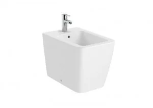 Roca Inspira Square bidet stojący biały matowy A357537620 - Bidety - miniaturka - grafika 2