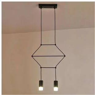 Linea Light STEP LAMPA wisząca STEP ST-5961-2 metalowa OPRAWA loftowy zwis czarny STEP ST-5961-2 - Lampy sufitowe - miniaturka - grafika 3
