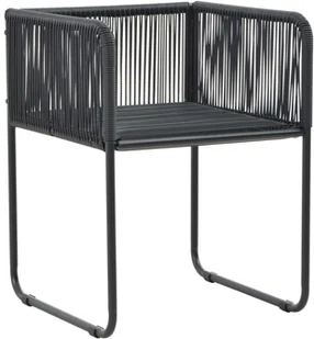 vidaXL 9-częściowy zestaw mebli ogrodowych, rattan PVC, czarno-brązowy - Meble ogrodowe - miniaturka - grafika 5