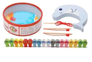 Bakalu Wędkarstwo rybki do łowienia z magnesami delfin KZ0654 - Klocki - miniaturka - grafika 6