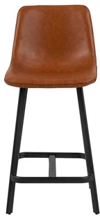 Actona Stołek barowy Oregon PU brandy Low - Taborety i hokery - miniaturka - grafika 5
