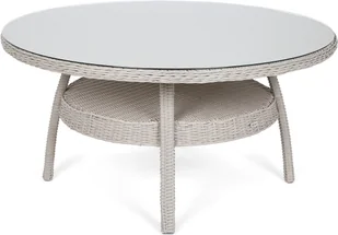 HOME &amp; GARDEN HOME & GARDEN Meble ogrodowe technorattanowe Bristol Round Elegant 150 cm White / Grey 6+1 946651 - Meble ogrodowe - miniaturka - grafika 3