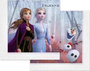 PROCOS DISNEY Serwetki urodzinowe Frozen 2 - Kraina Lodu 2 - 33 cm - 20 szt. 91128 - Urodziny dziecka - miniaturka - grafika 2