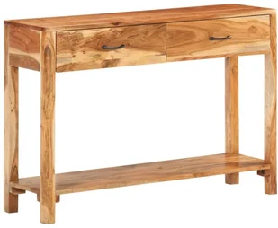 vidaXL Szafka, 110x30x75 cm, lite drewno akacjowe 320471 - Szafki do salonu - miniaturka - grafika 17