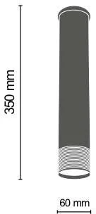 Amplex LAMPA sufitowa EIDO 0337 downlight OPRAWA metalowa tuba okrągła patyna czarna 0337 - Lampy sufitowe - miniaturka - grafika 2