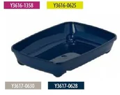 Kuwety dla kotów - Yarro Kuweta mała owalna dla kociąt 27.9x37x6.2 cm srebrna - miniaturka - grafika 1