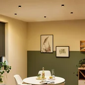 Oprawy, klosze i abażury - Paulmann Gil wpuszczana LED czarna matowa/złota - miniaturka - grafika 1